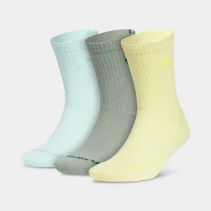 Adidas Adidas Originals Trefoil 2.0 Crew Socks (3 Pack) Aqua Blue / Silver Green - Powder Yellow