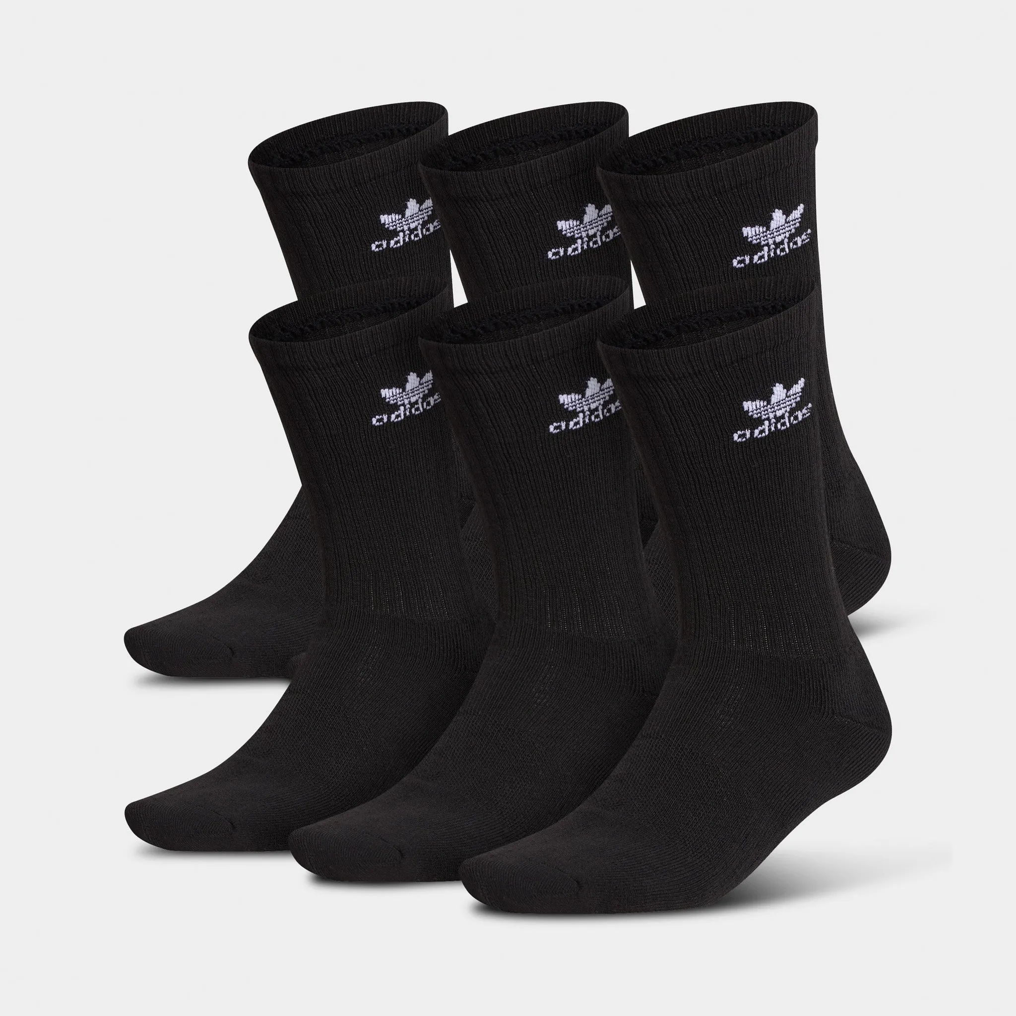 Adidas Adidas Originals Trefoil Crew Socks (6 Pack) Black / White