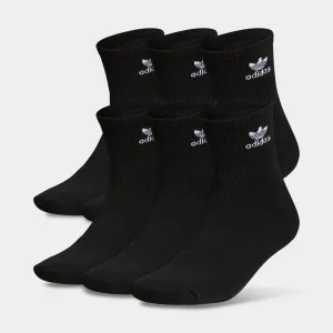 Adidas Adidas Originals Trefoil Quarter Socks (6 Pack) Black / White