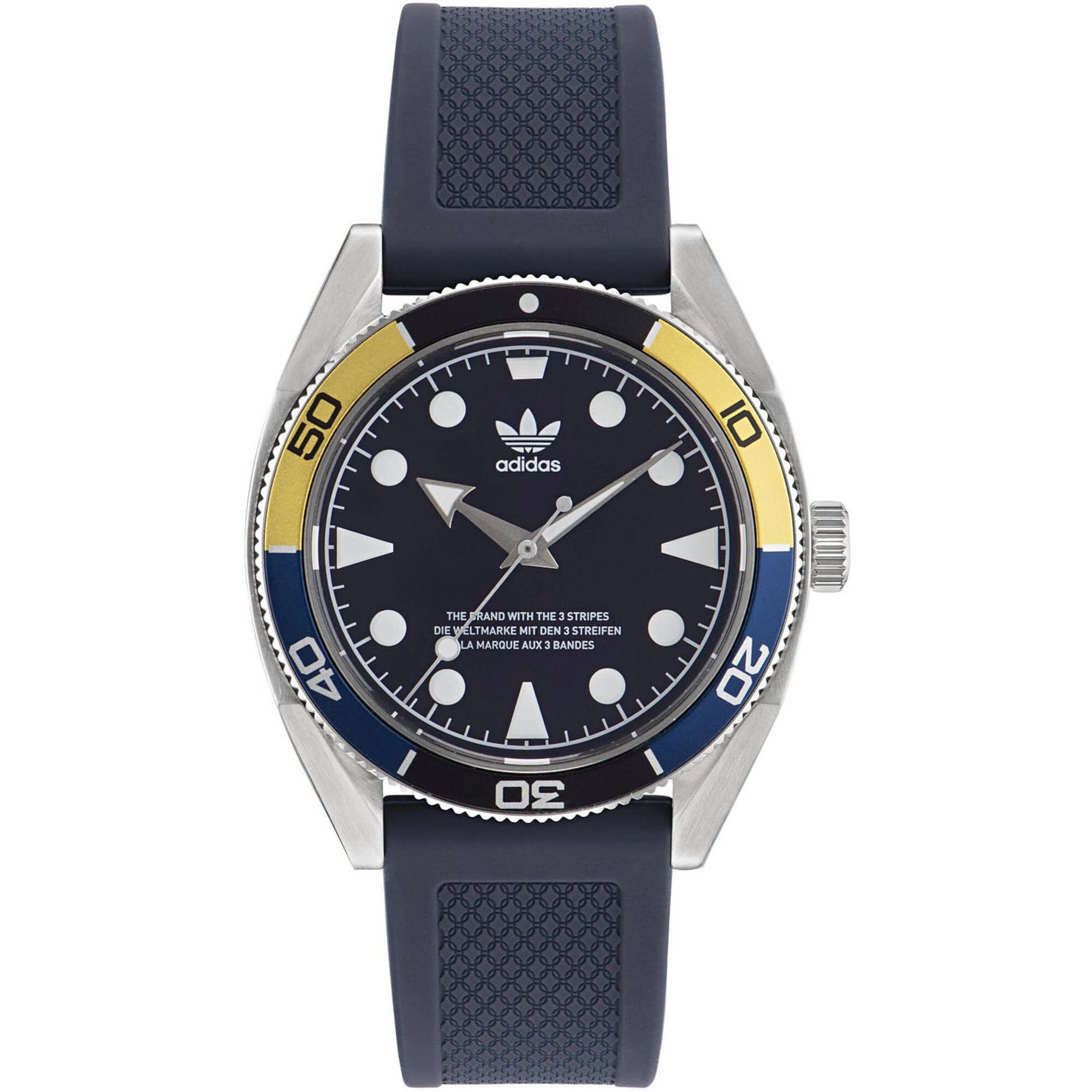 Adidas Men's Watch - Originals Quartz Navy Blue Dial Silicone Strap | AOFH23006