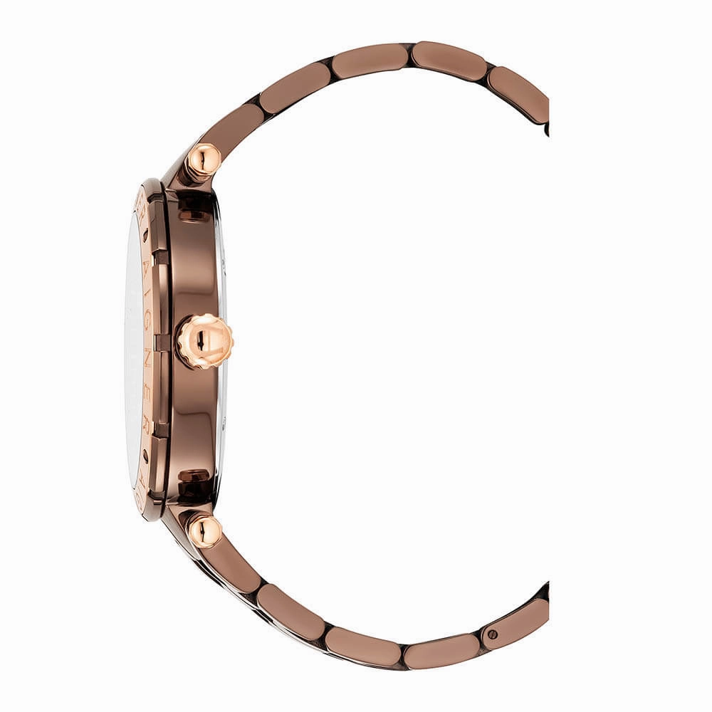Aigner Vigevano Gents Brown Pattner Dial Brown With Rose Gold Stainless Steel watch