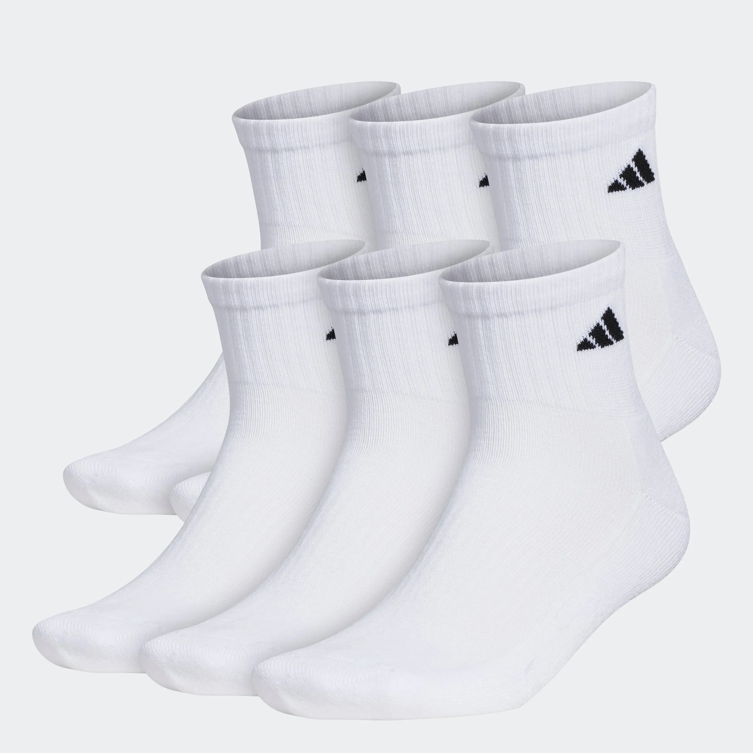 Athletic Cushioned Quarter Socks 6 Pairs XL adidas Shoes