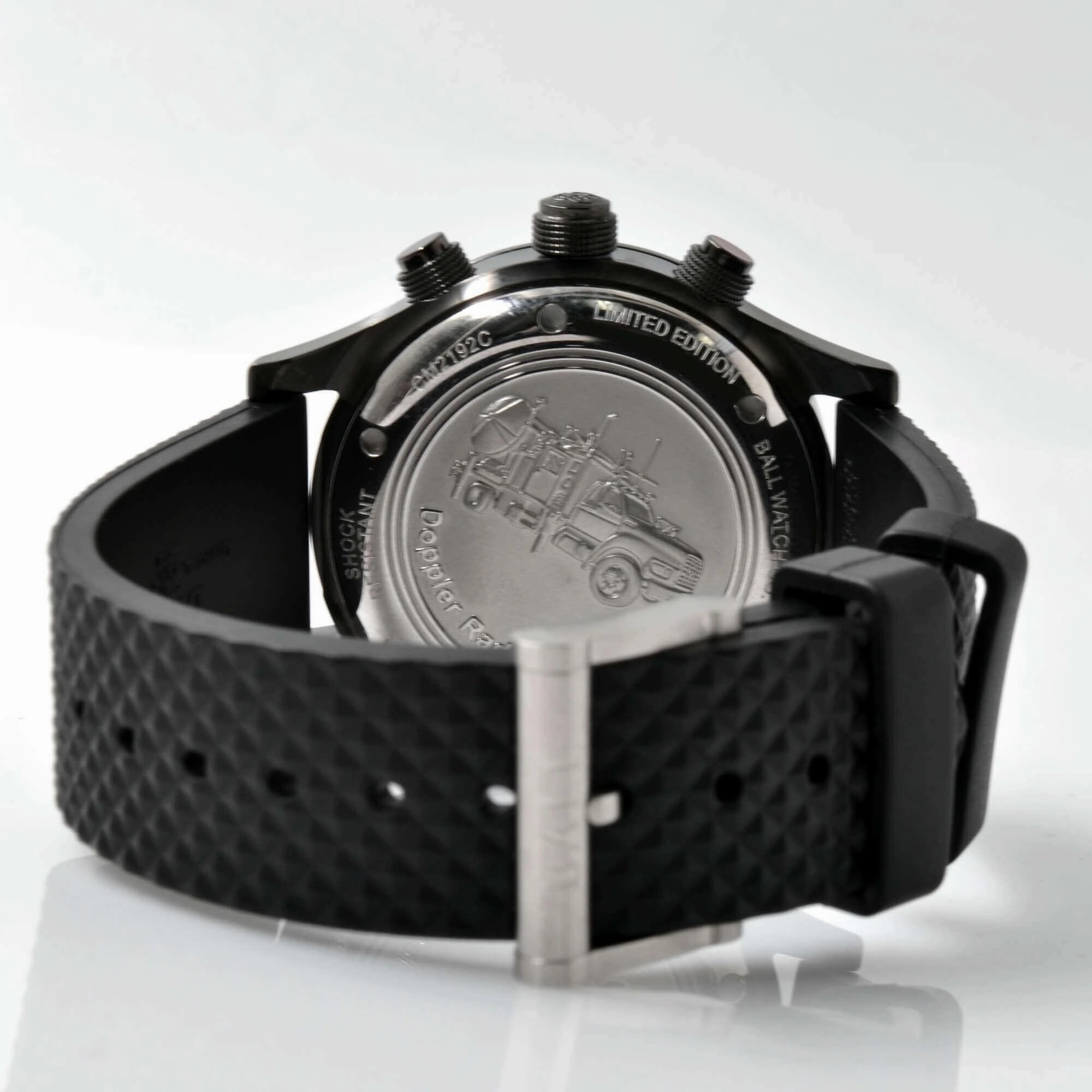 Ball Men's Watch - Fireman Storm Chaser DLC Glow Black Dial Strap | CM2192C-P2-BK