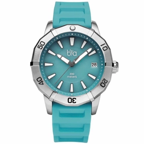 Bia Women's Watch - Rosie Rotating Bezel Tiffany Green Dial Silicone Strap | B2006
