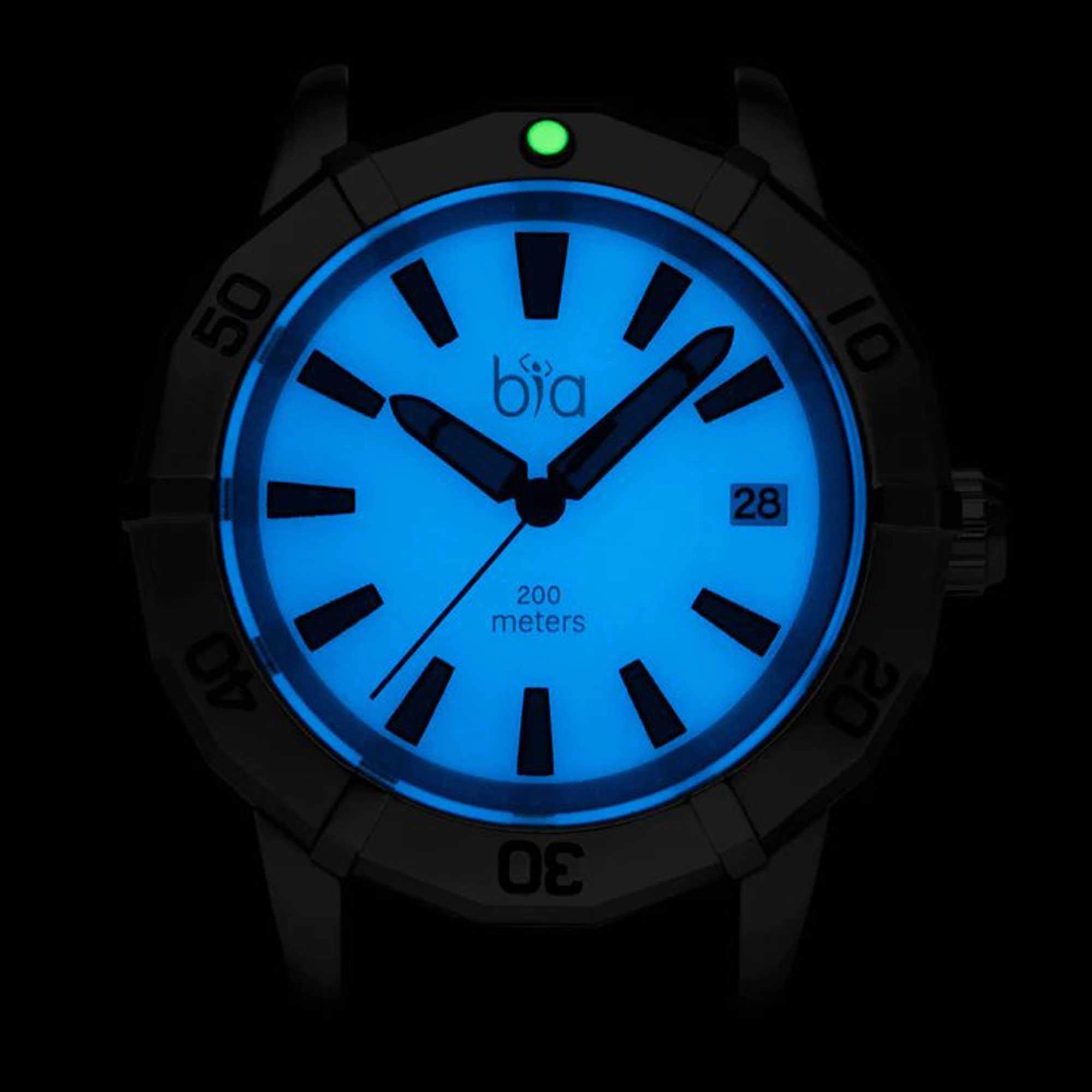 Bia Women's Watch - Rosie Rotating Bezel Tiffany Green Dial Silicone Strap | B2006