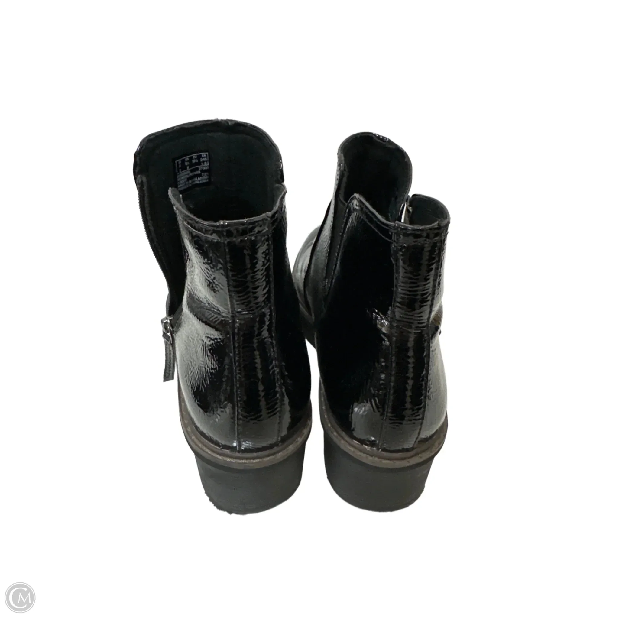 Boots Ankle Flats By Clarks In Black, Size: 8.5