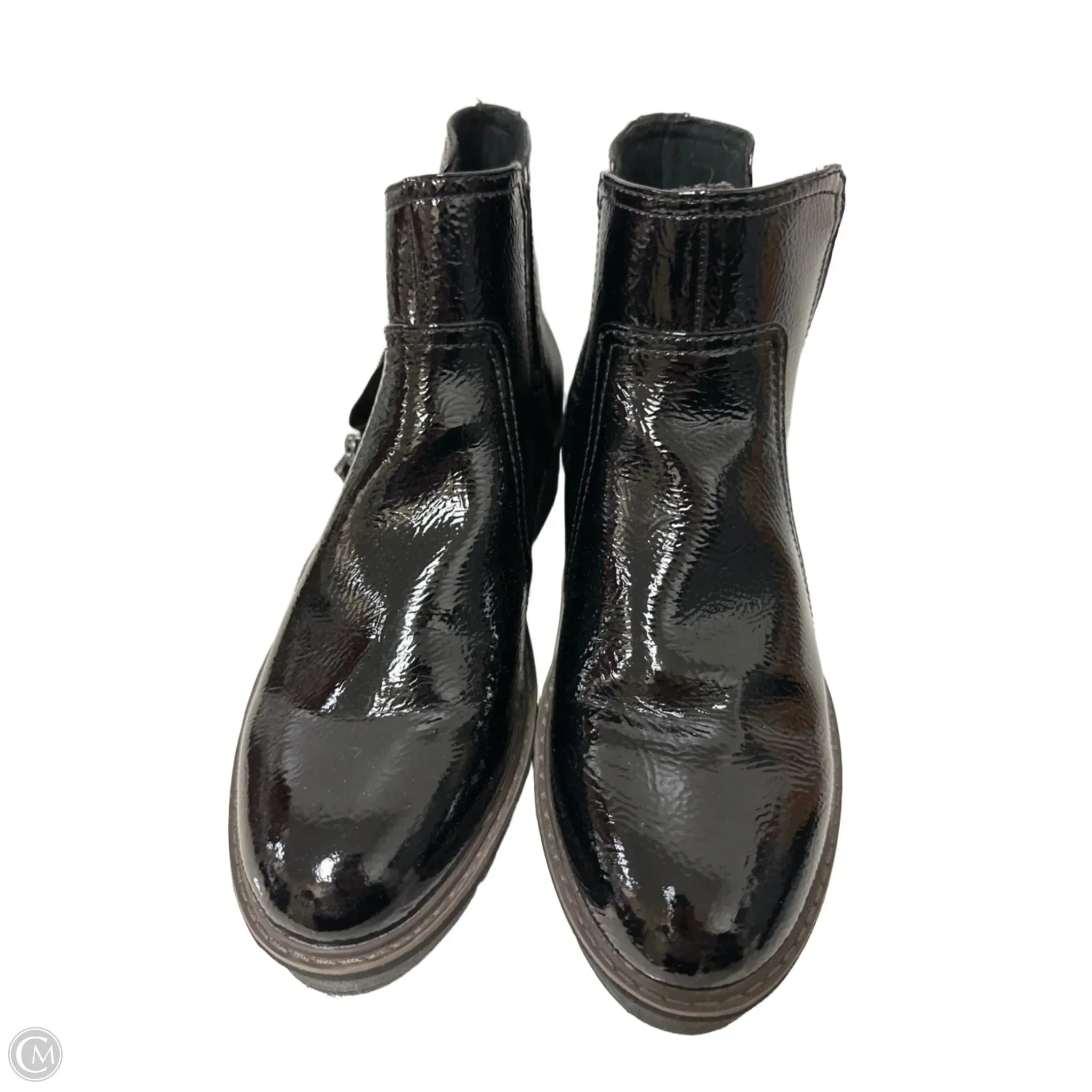 Boots Ankle Flats By Clarks In Black, Size: 8.5