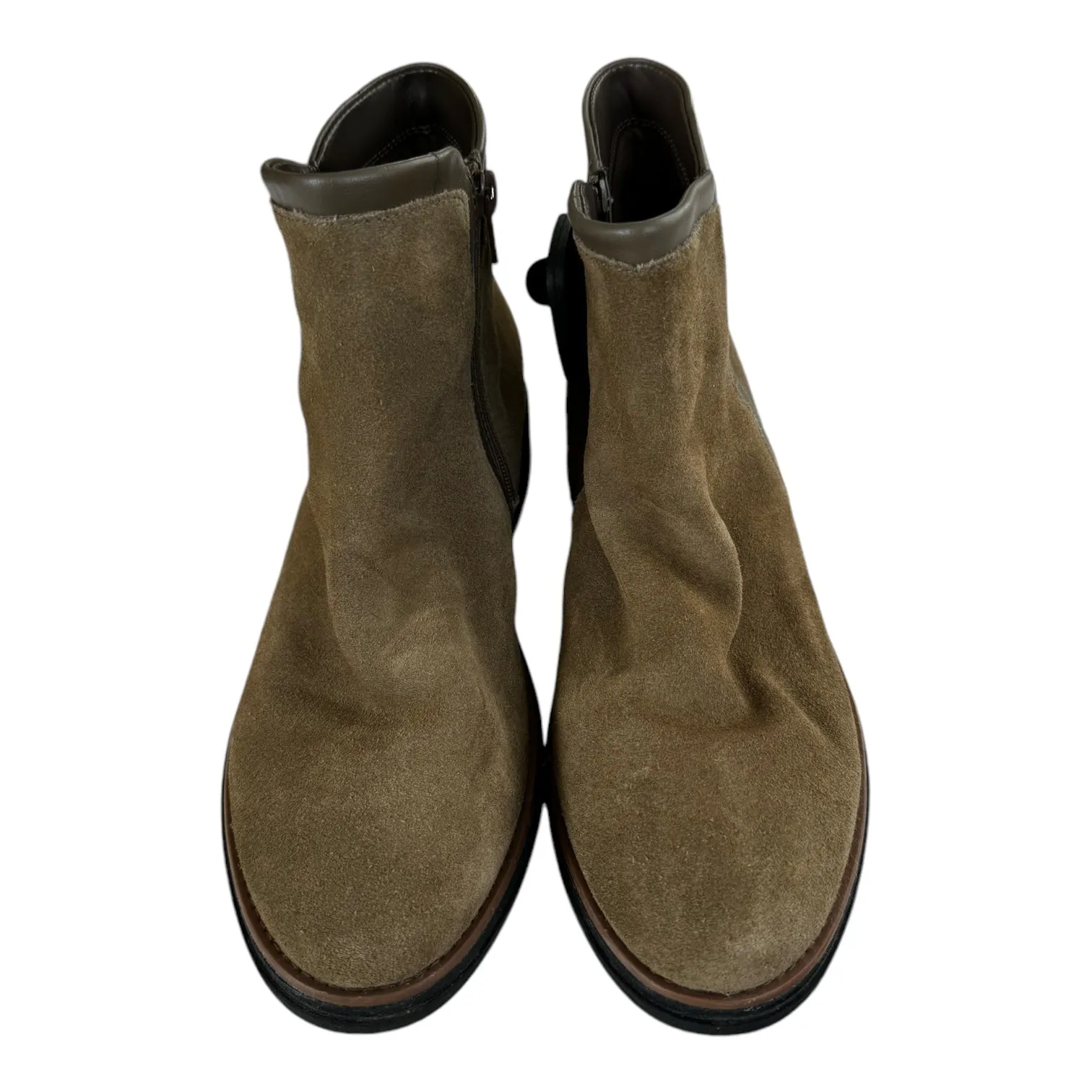 Boots Ankle Flats By Clarks In Brown, Size: 9.5 clarks