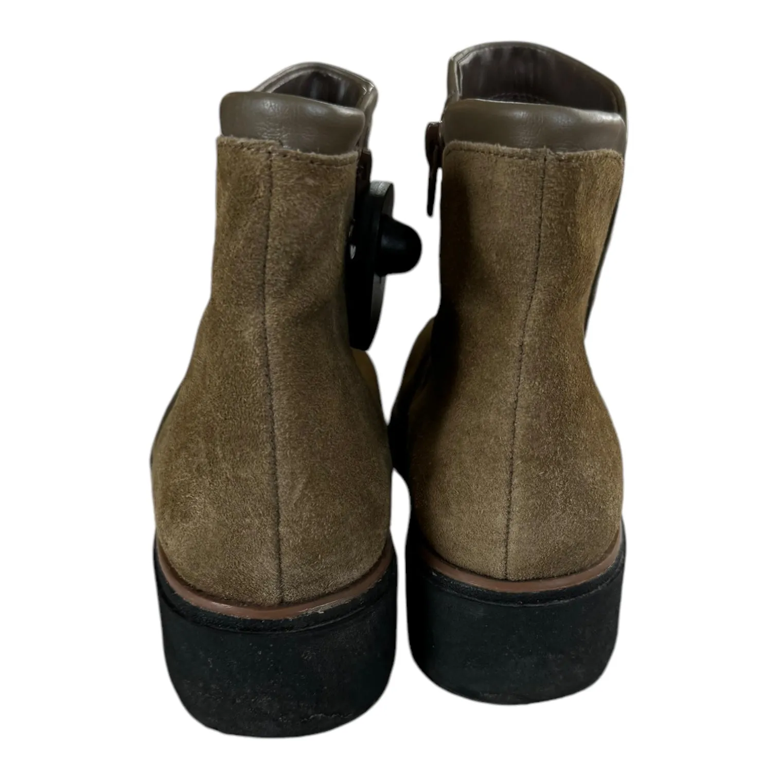 Boots Ankle Flats By Clarks In Brown, Size: 9.5 clarks
