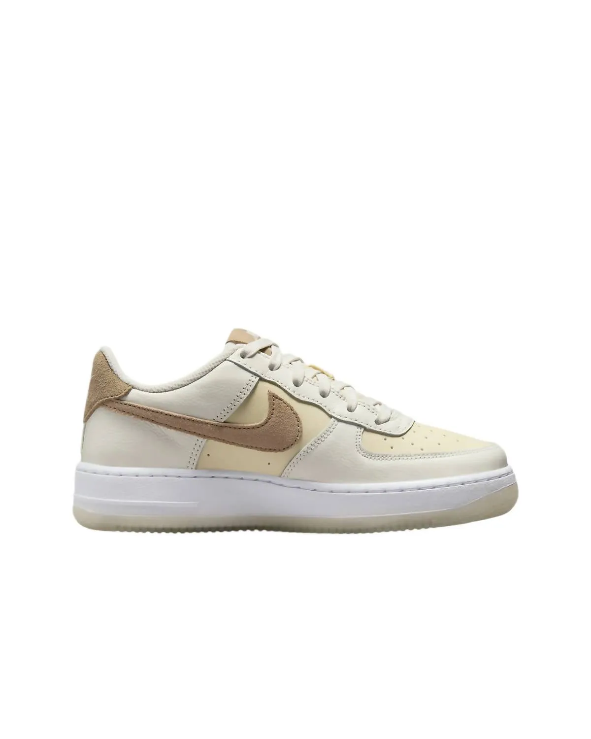 Boy's Air Force 1 Lv8 5 Gs Sneakers In Sail/khaki-Coconut Milk-White
