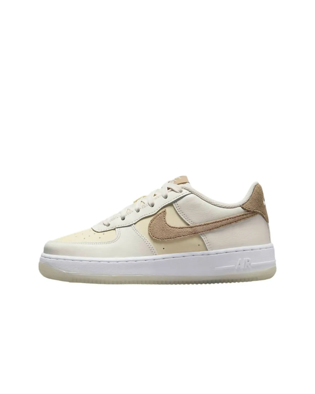Boy's Air Force 1 Lv8 5 Gs Sneakers In Sail/khaki-Coconut Milk-White