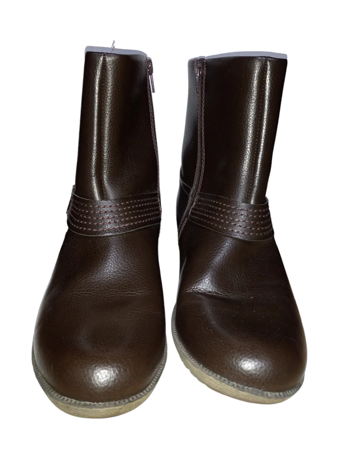 Brown Boots Ankle Flats Clarks, Size 9.5 clarks
