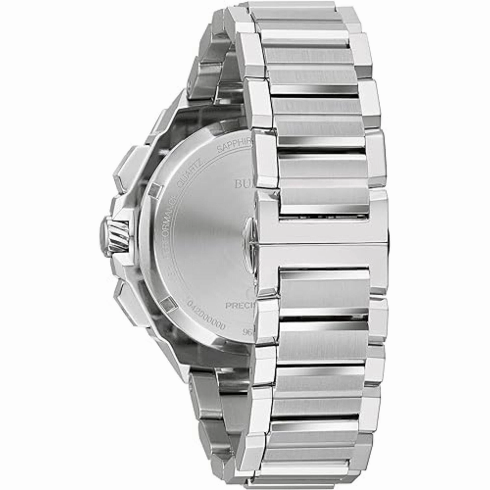 Bulova Men's Watch - Precisionist Chronograph Blue and Silver Dial Bracelet | 96B349