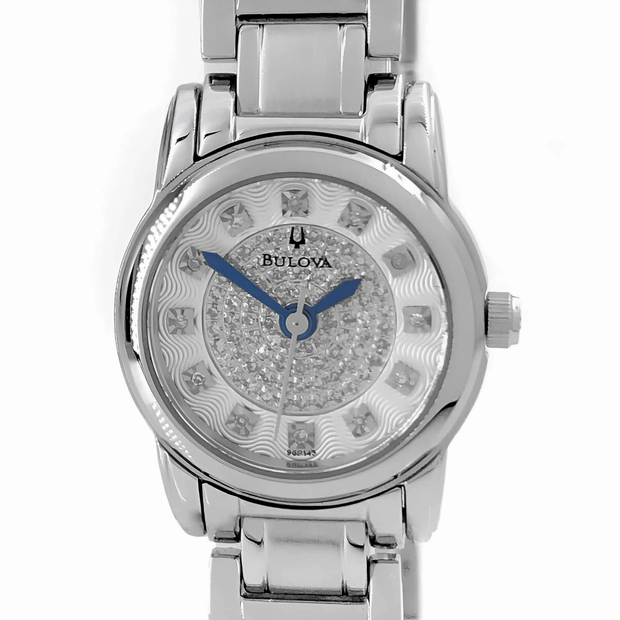 Bulova Women's Stainless Steel Diamond Watch - Highbridge Silver Dial | 96P143