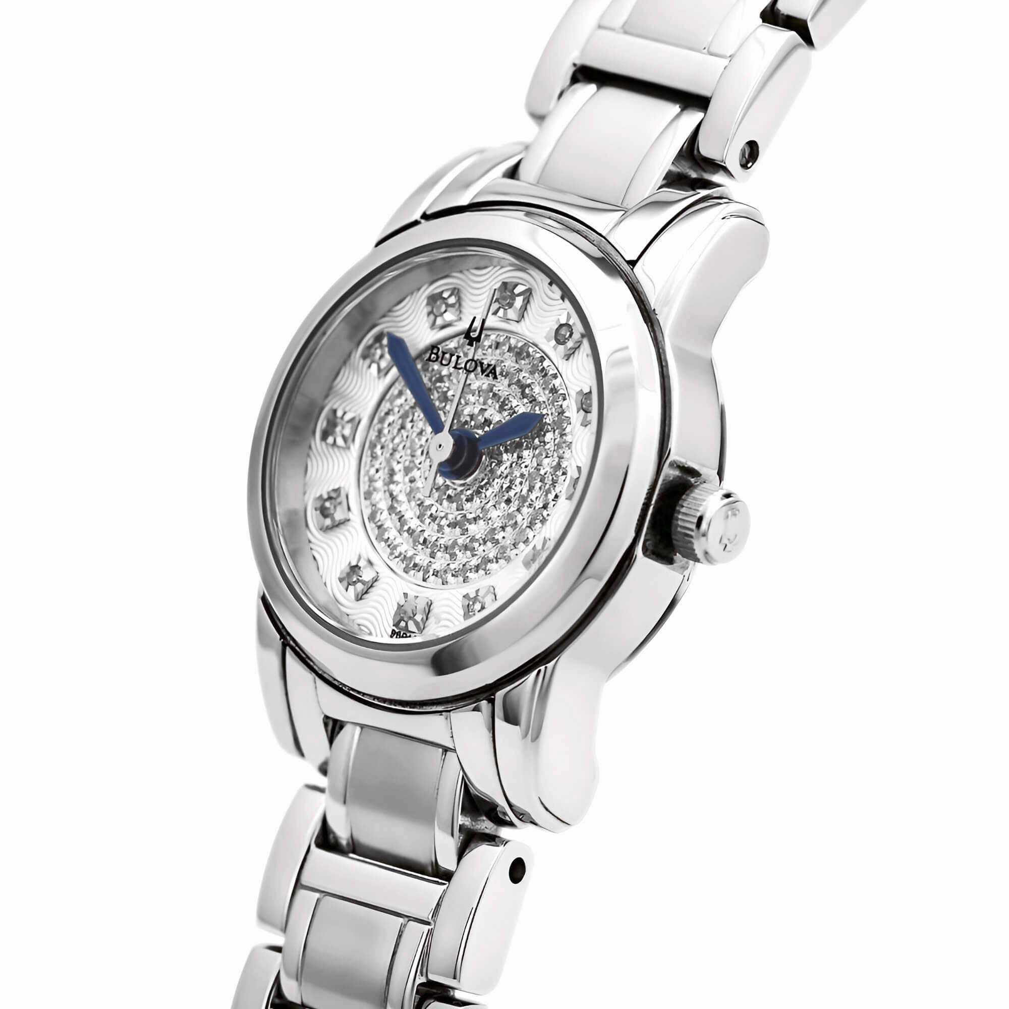 Bulova Women's Stainless Steel Diamond Watch - Highbridge Silver Dial | 96P143