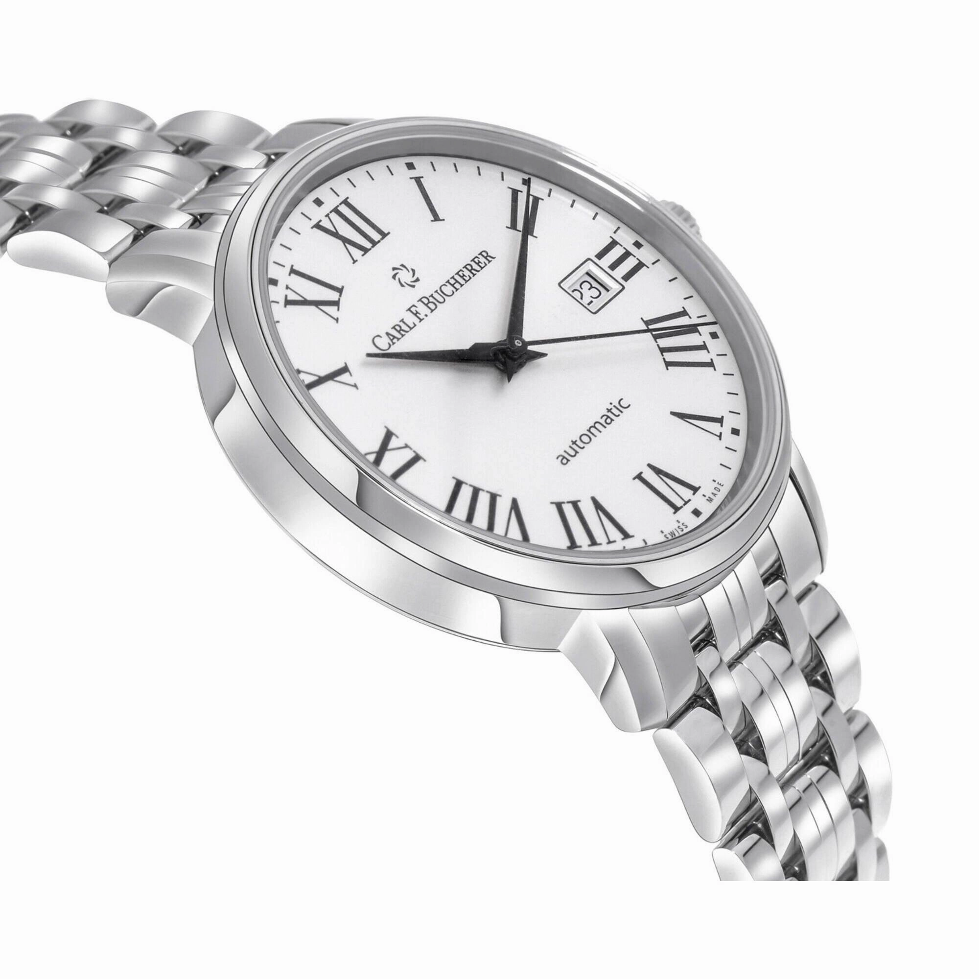 Carl Bucherer Men's Watch - Adamavi White Dial Silver Bracelet | 00.10318.08.11.21