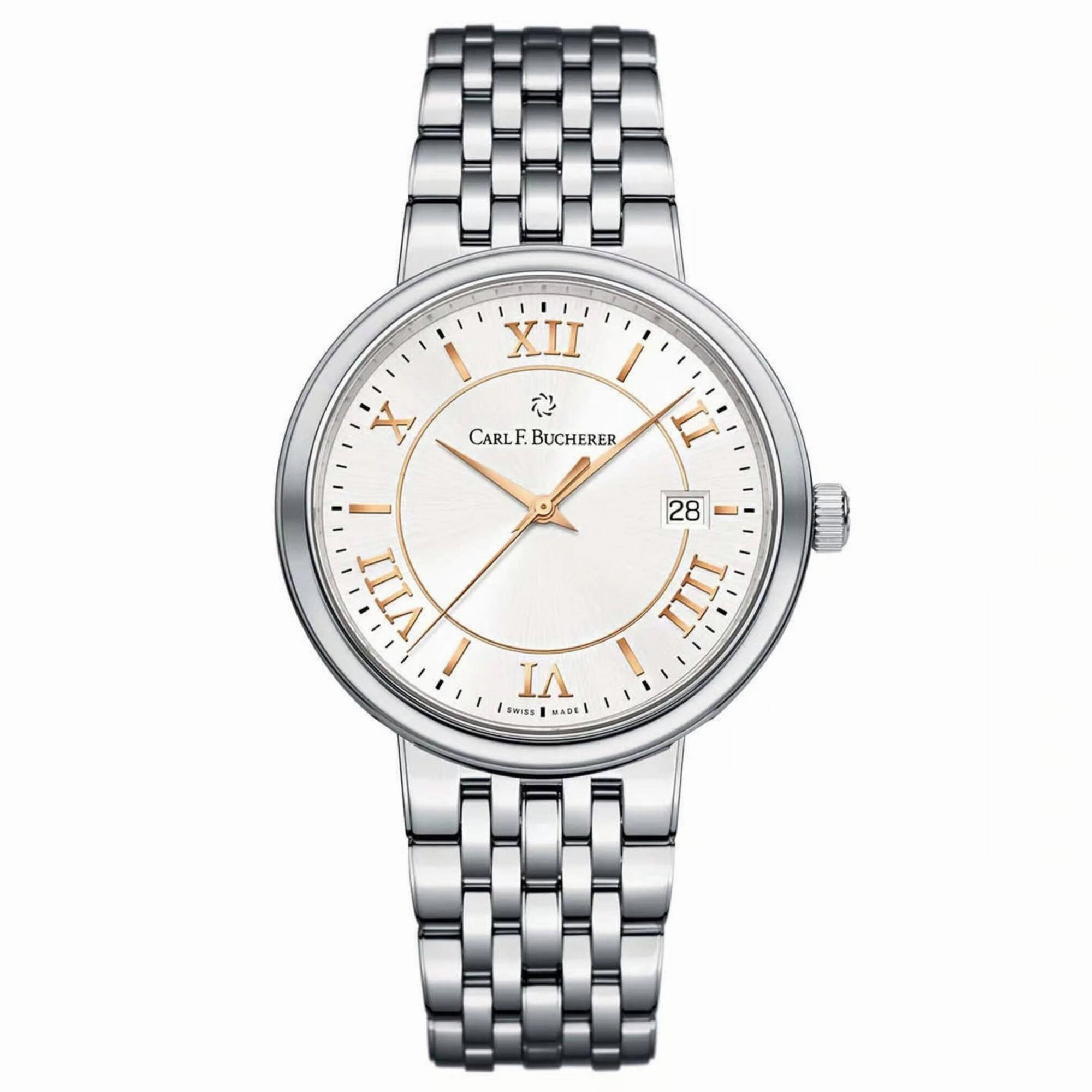 Carl Bucherer Unisex Watch - Adamavi White Dial Steel Bracelet | 00.10314.08.15.22