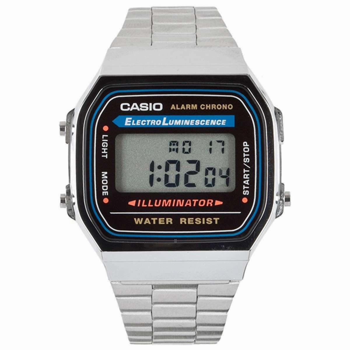 Casio A168WA-1UWD Silver Stainless Watch for Men and Women