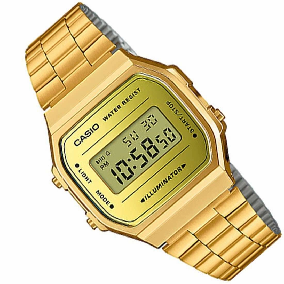Casio A168WEGM-9DF Gold Stainless Watch for Men and Women
