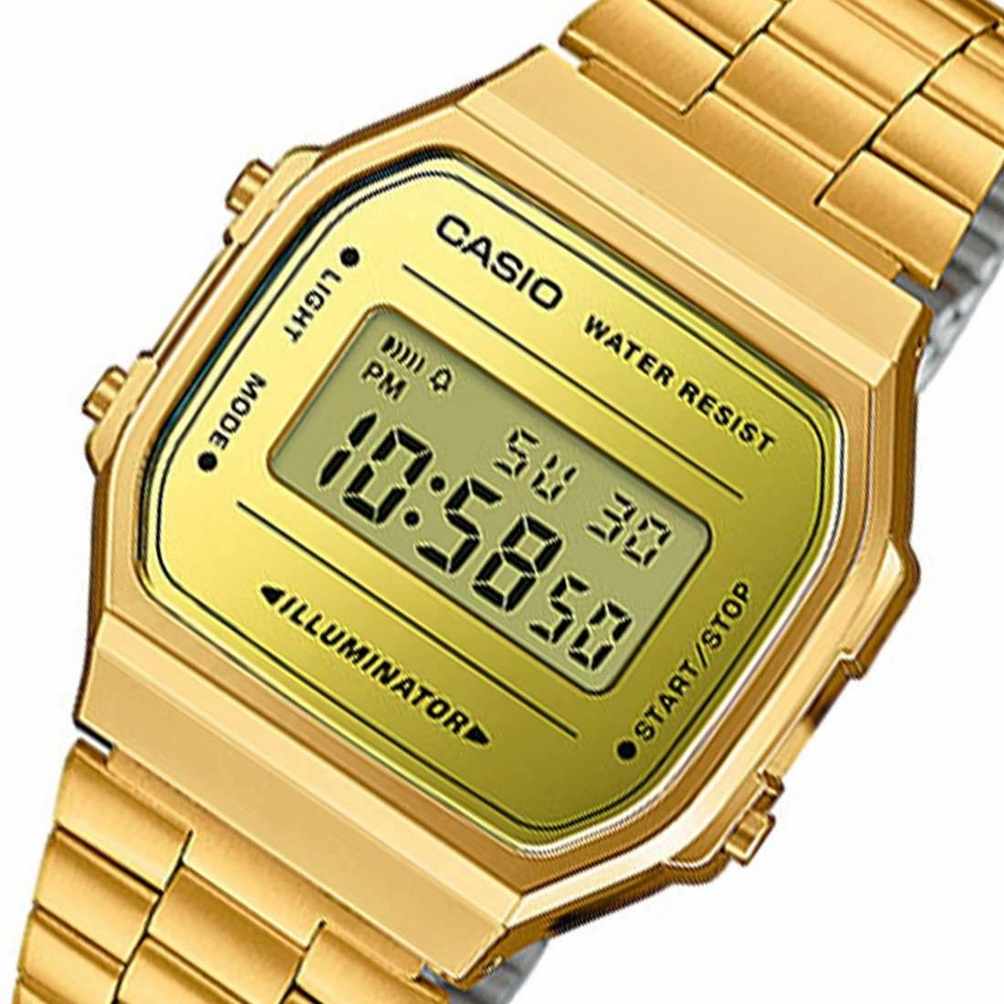 Casio A168WEGM-9DF Gold Stainless Watch for Men and Women