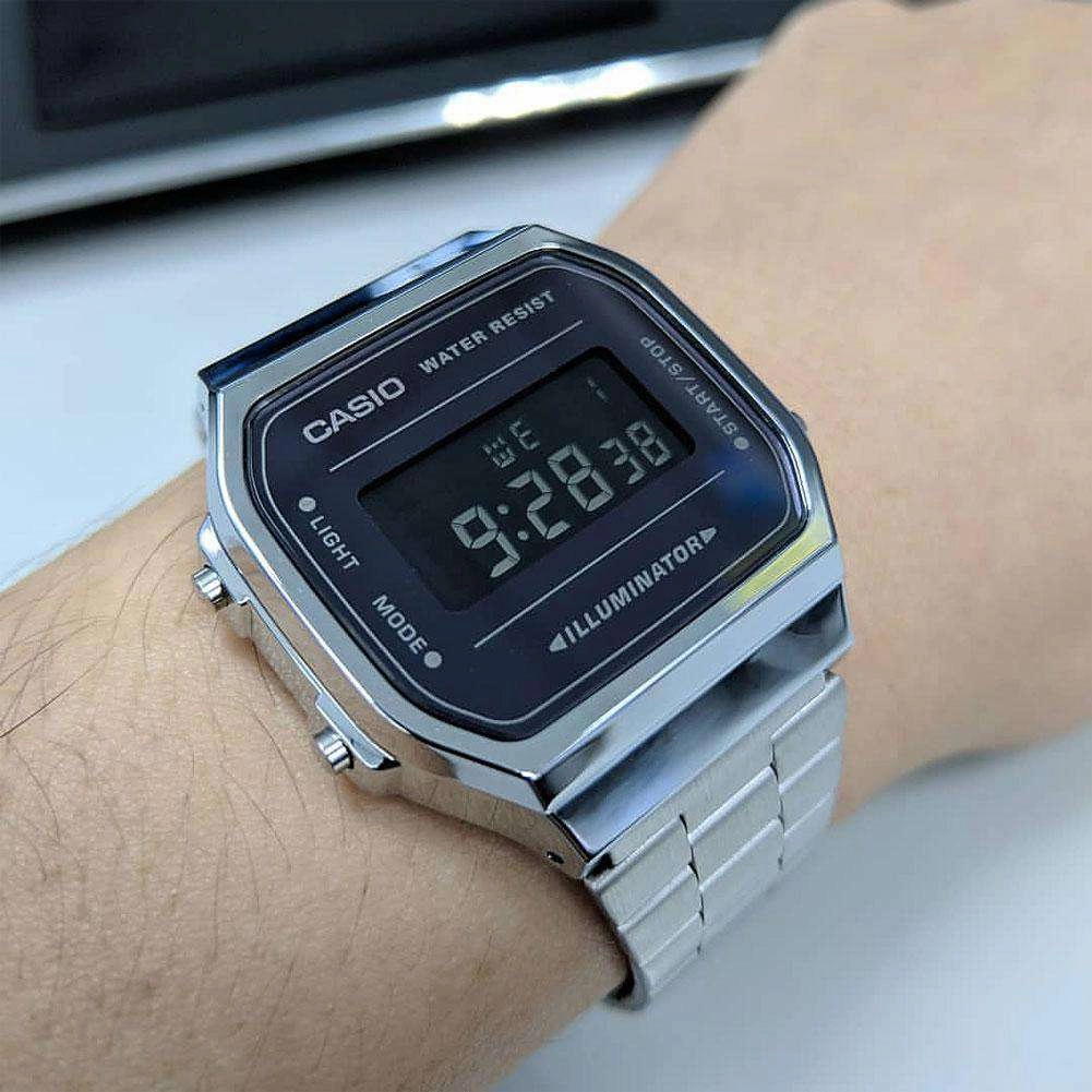 Casio A168WEM-1DF Silver Stainless Watch Unisex