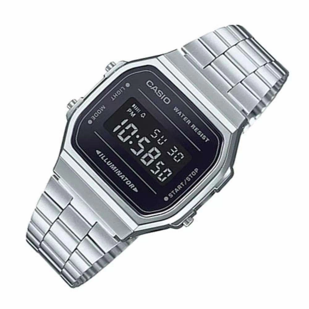 Casio A168WEM-1DF Silver Stainless Watch Unisex