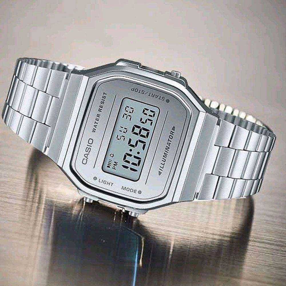 Casio A168WEM-7DF Silver Stainless Watch Unisex