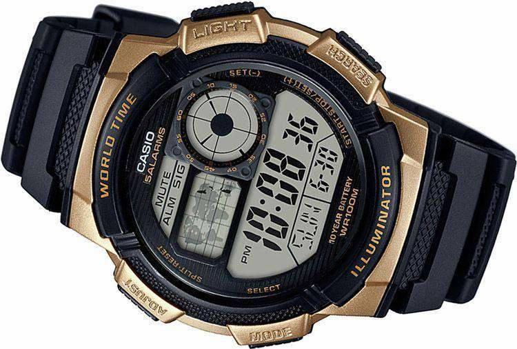 Casio AE-1000W-1A3 Black Resin Strap Watch for Men