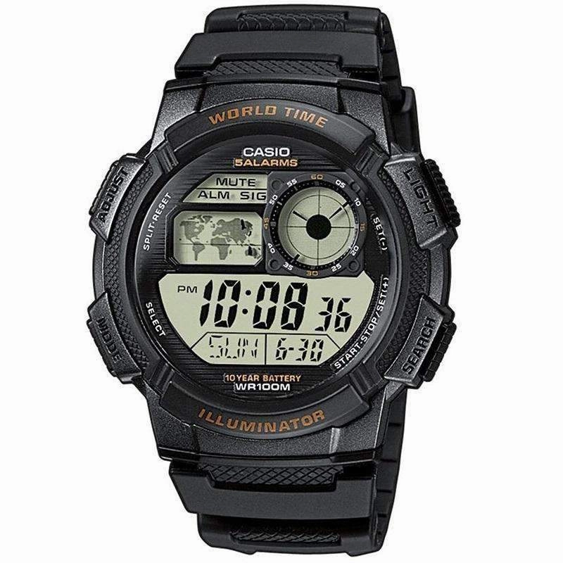 Casio AE-1000W-1A  Black Resin Strap Watch For Men