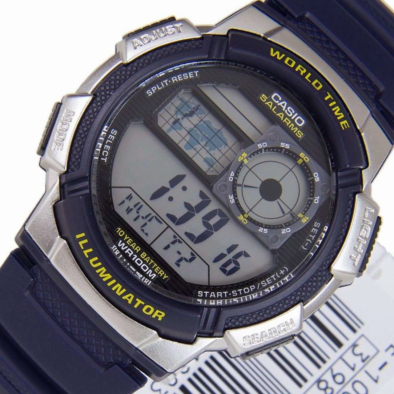 Casio AE-1000W-2A Navy Blue Resin Strap Watch for Men