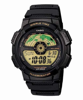 Casio AE-1100W-1BVDF Black Resin Strap Watch for Men
