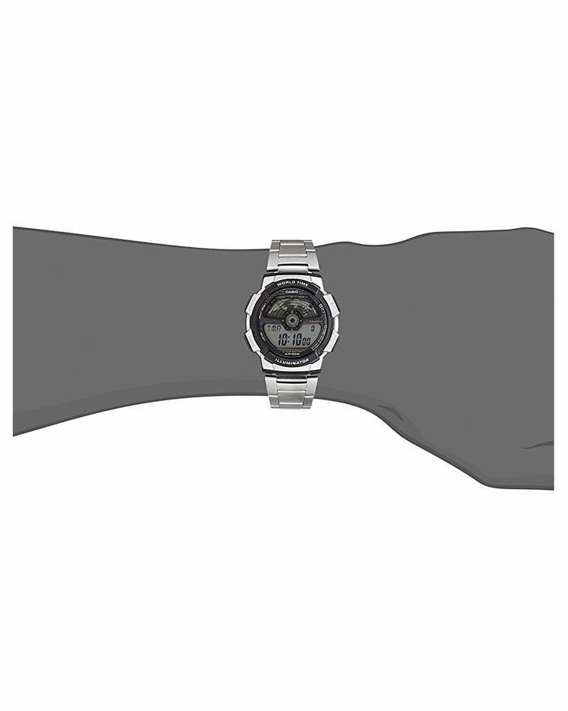 Casio AE-1100WD-1AVDF Silver Stainless Watch For Men