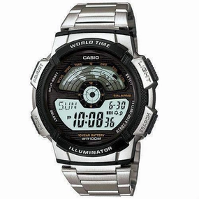 Casio AE-1100WD-1AVDF Silver Stainless Watch For Men