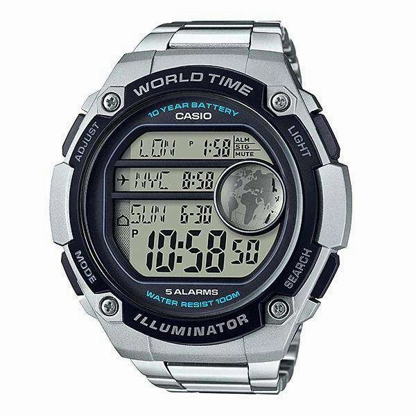 Casio AE-3000WD-1AVDF Silver Stainless Watch for Men