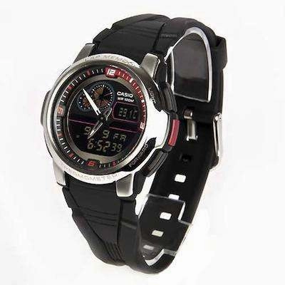 Casio AQF-102W-1BVDF Black Resin Watch for Men