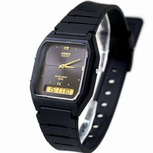 Casio AW-48HE-1AVDF All Black Resin Watch for Men and Women
