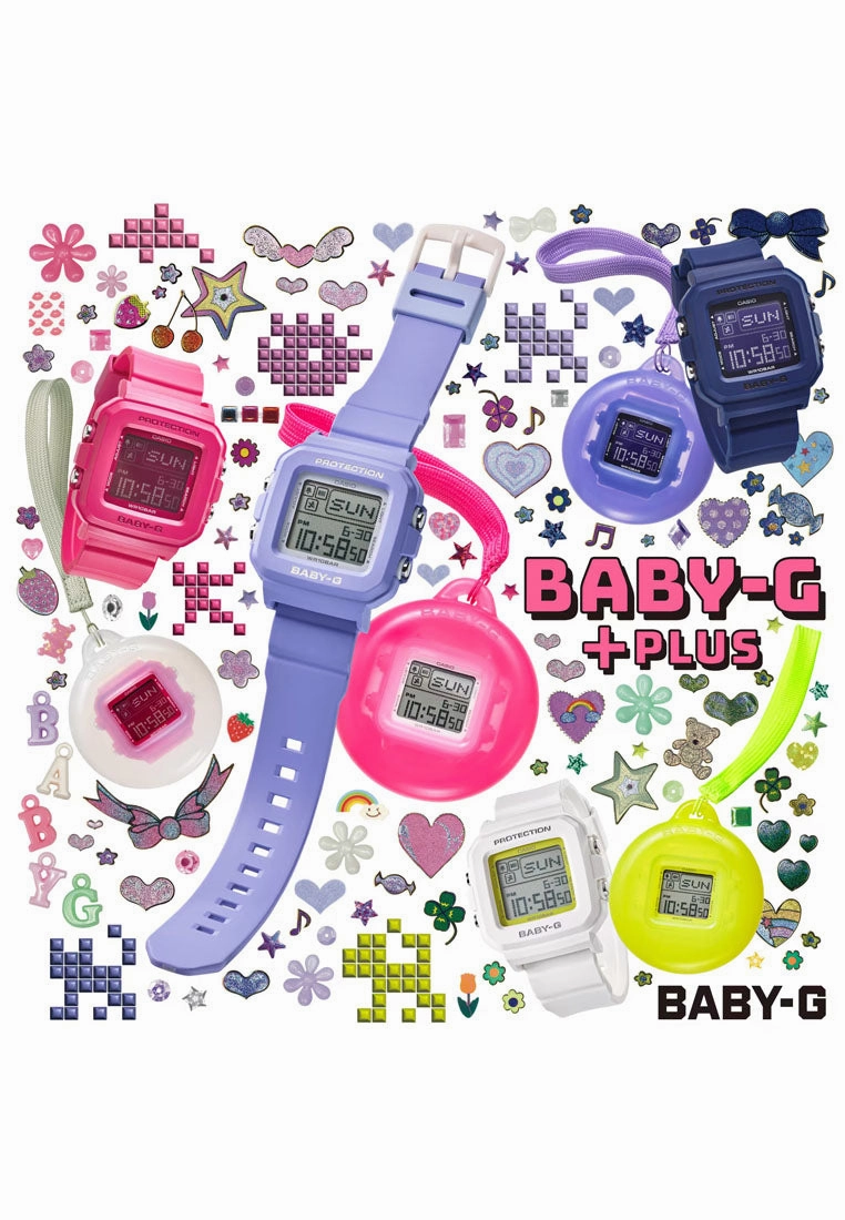Casio Baby-g   PLUS Series BGD-10K-2DR Digital Rubber Strap Watch for Women