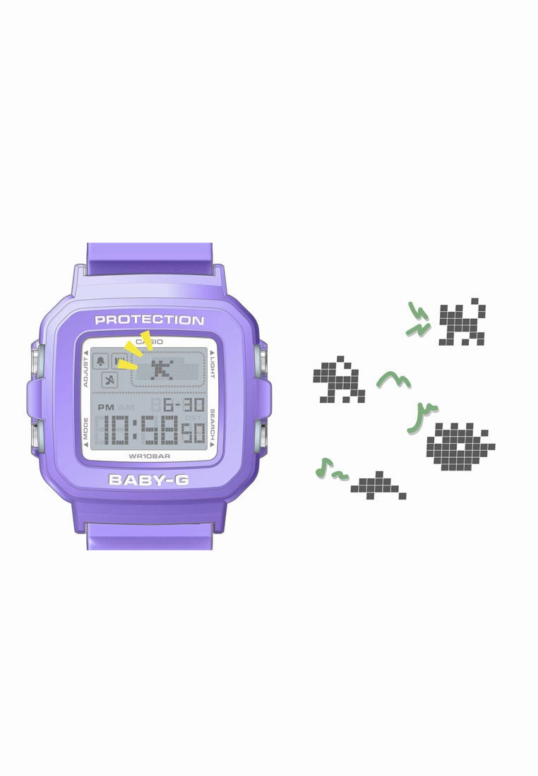 Casio Baby-g   PLUS Series BGD-10K-6DR Digital Rubber Strap Watch for Women