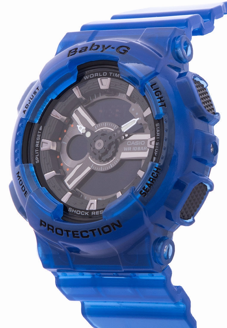 Casio Baby-g BA-110CR-2A Digital Analog Rubber Strap Watch For Women