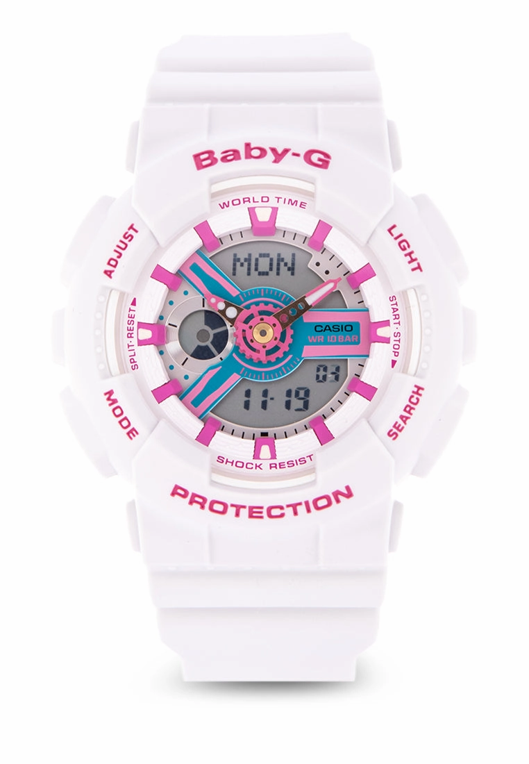 Casio Baby-g BA-110NR-8A Digital Analog Rubber Strap Watch For Women