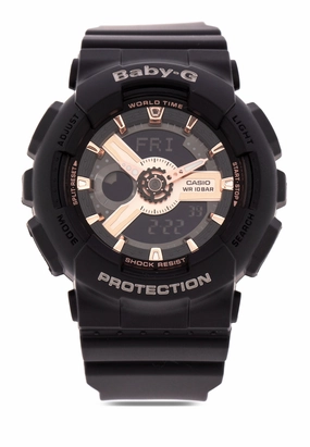 Casio Baby-g BA-110RG-1A Digital Analog Rubber Strap Watch For Women