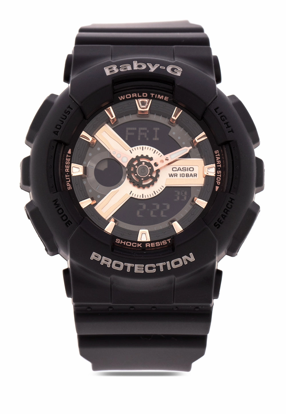 Casio Baby-g BA-110RG-1A Digital Analog Rubber Strap Watch For Women