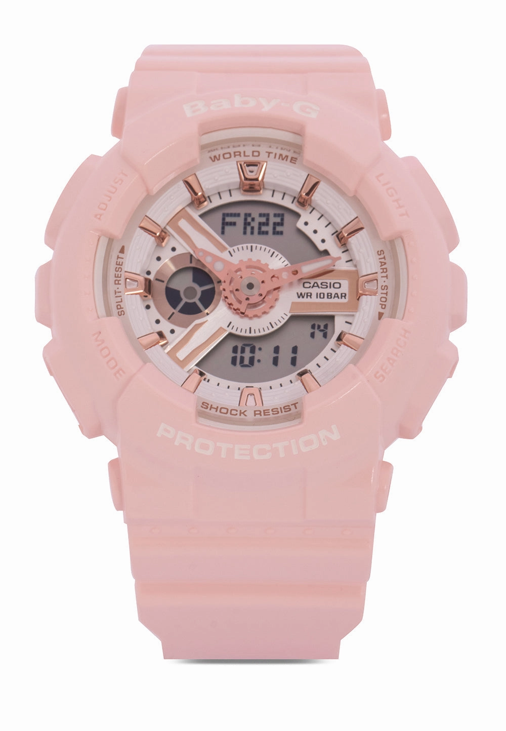 Casio Baby-g BA-110RG-4A Digital Analog Rubber Strap Watch For Women