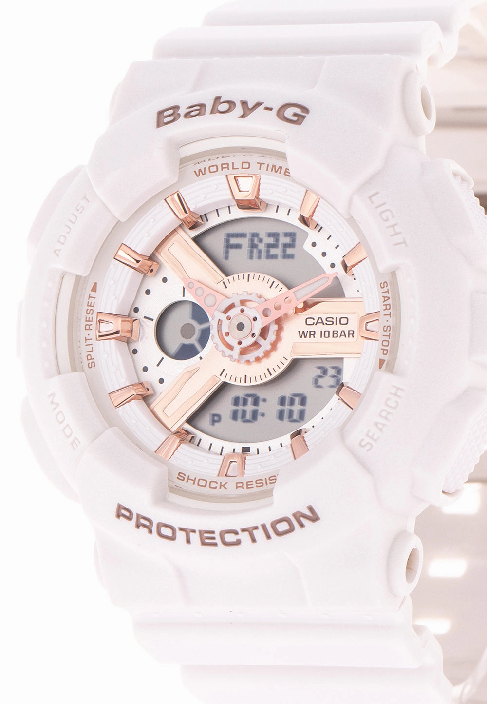 Casio Baby-g BA-110RG-7A Digital Analog Rubber Strap Watch For Women