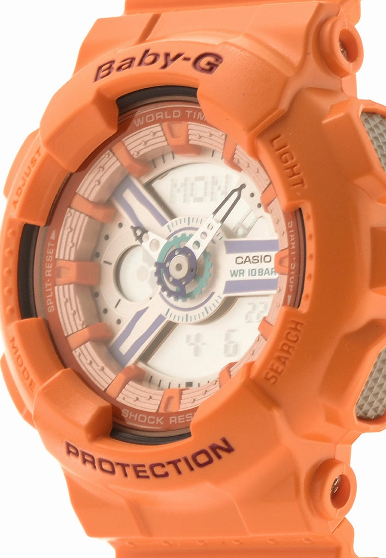 Casio Baby-g BA-110SN-4A Digital Analog Rubber Strap Watch For Women