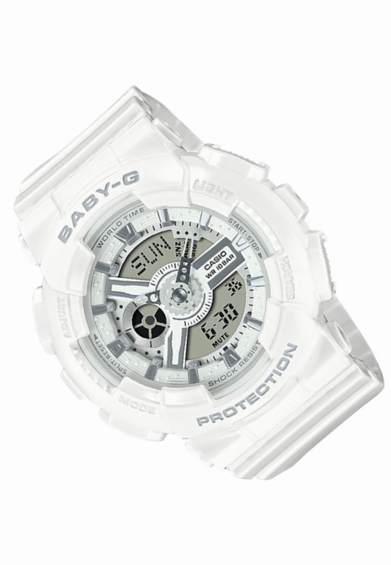 Casio Baby-g BA-110X-7A3 Digital Analog Rubber Strap Watch For Women