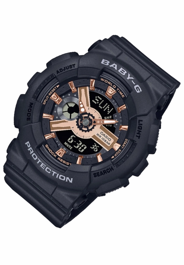 Casio Baby-g BA-110XRG-1A Digital Analog Rubber Strap Watch For Women