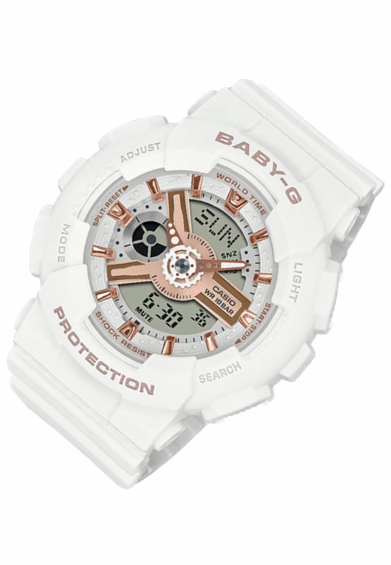 Casio Baby-g BA-110XRG-7A Digital Analog Rubber Strap Watch For Women
