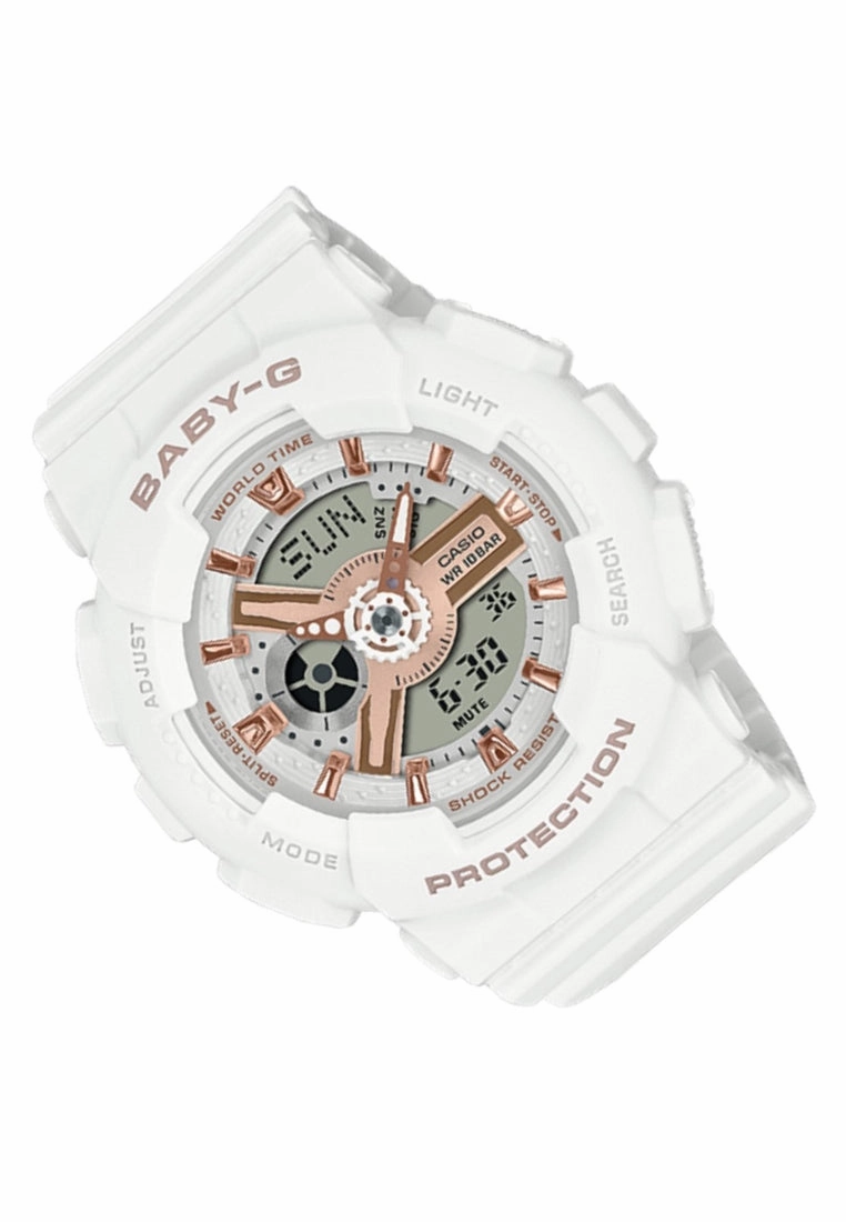 Casio Baby-g BA-110XRG-7A Digital Analog Rubber Strap Watch For Women
