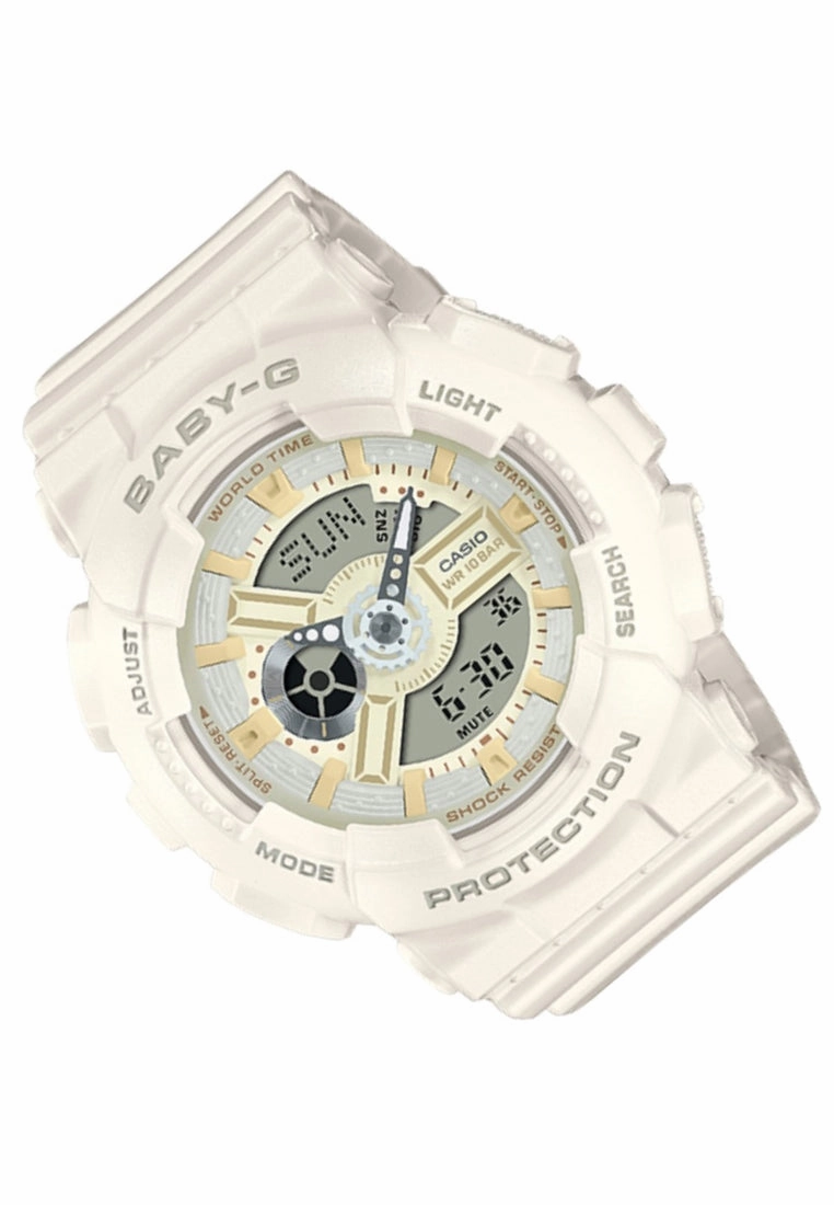 Casio Baby-g BA-110XSW-7A Digital Analog Rubber Strap Watch For Women